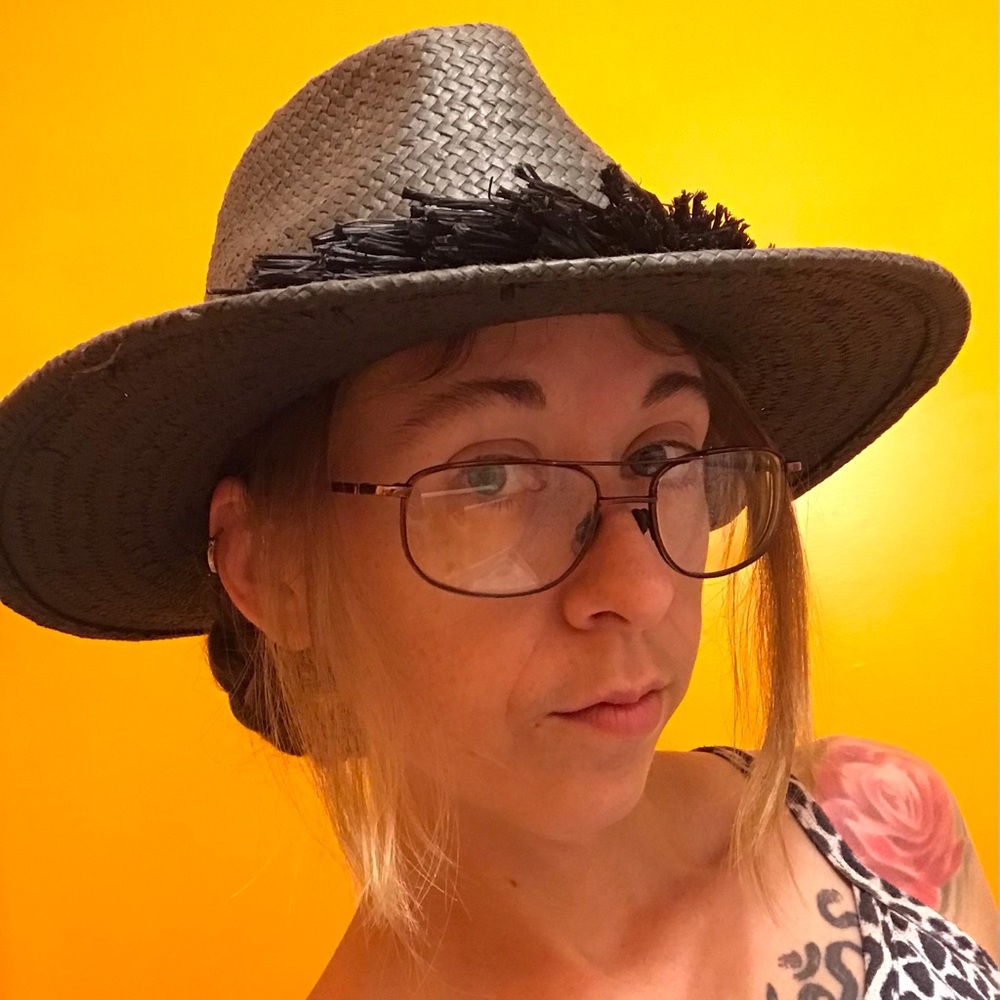 BCBG Black Hat with Fringe 100% Paper